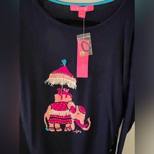 Lilly Pulitzer navy blue sweater